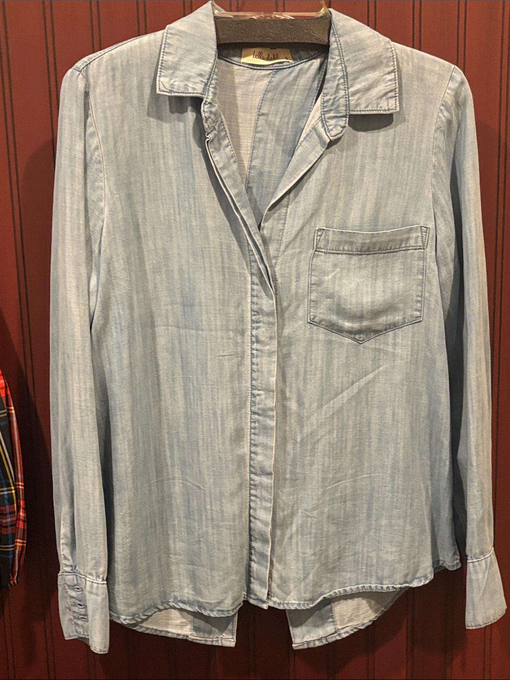 Bella Dahl Light Blue Button-Front Blouse
